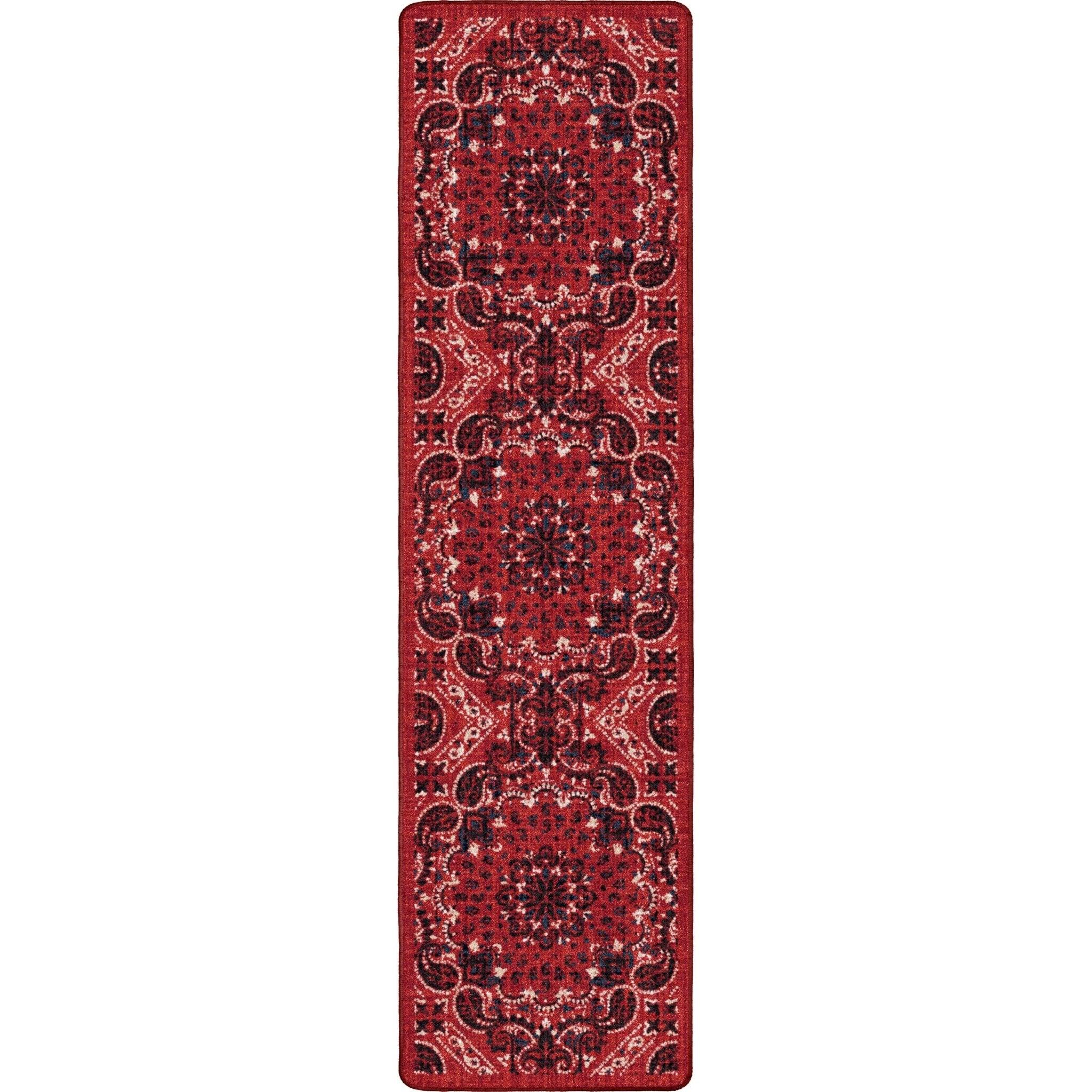 Bandana Rodeo Red Floor Runner made in the USA - Your Western Decor