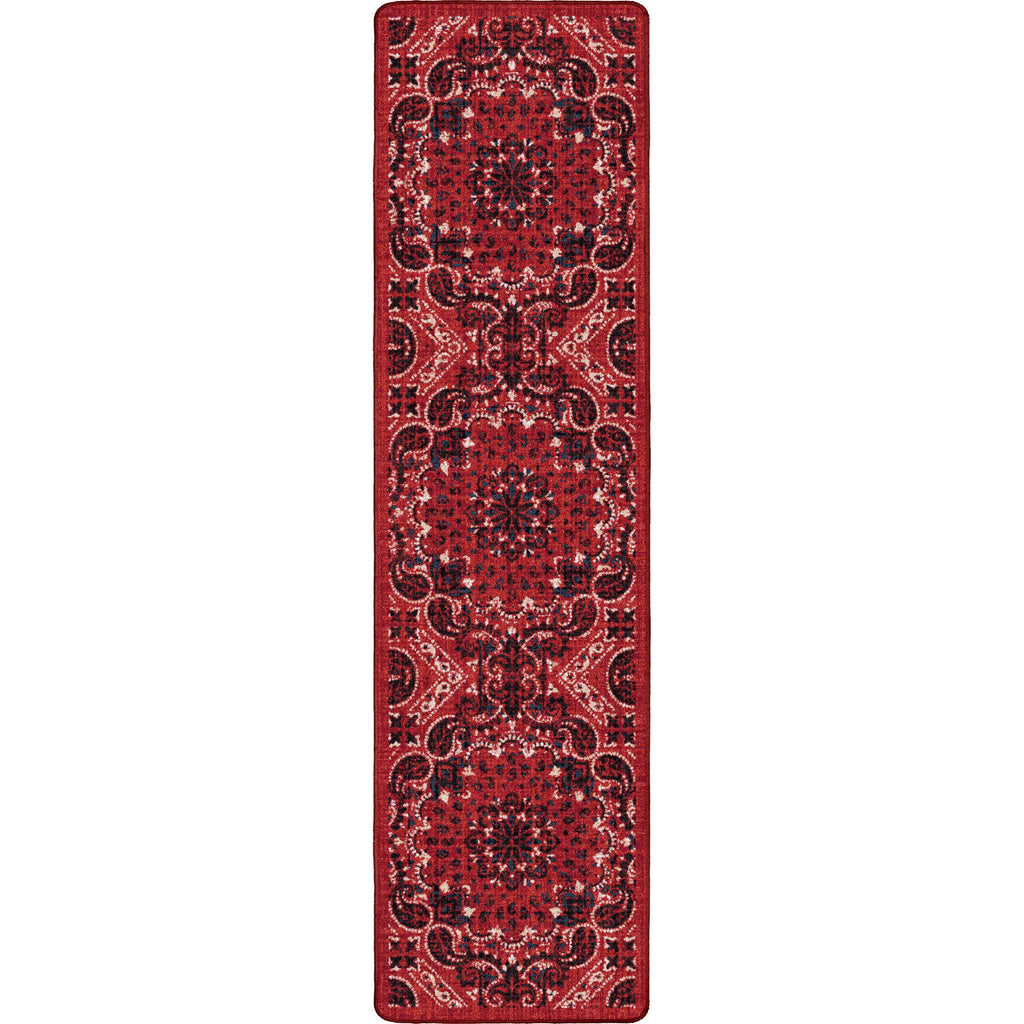 Bandana Rodeo Red Floor Runner made in the USA - Your Western Decor