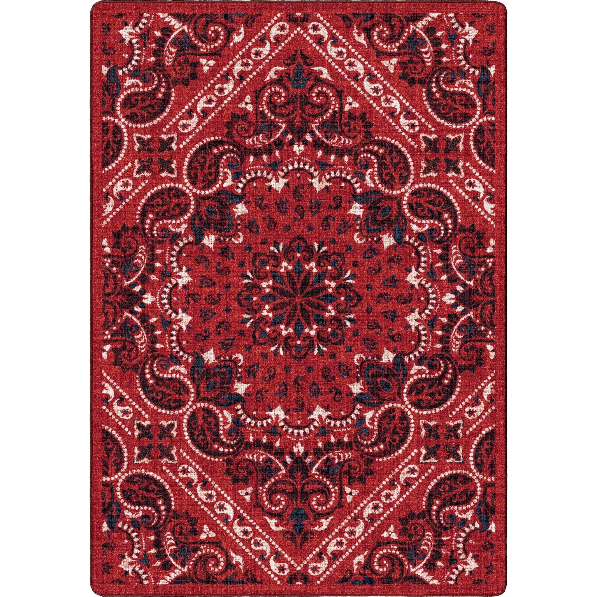 Bandana Rodeo Red Area Rugs made in the USA - Your Western Decor