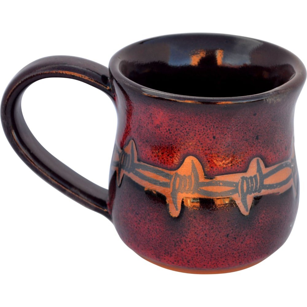 Barbed Wire Western Coffee Cup in Red - Your Western Decor