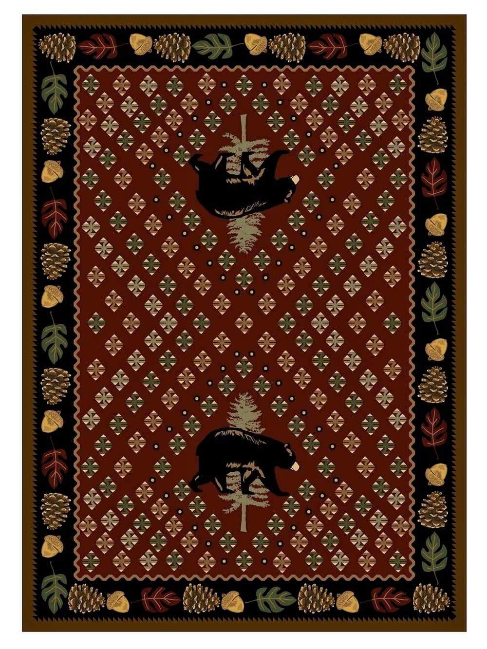 Patchwork Bear Rugs - 3 Colors - Your Western Decor, LLC