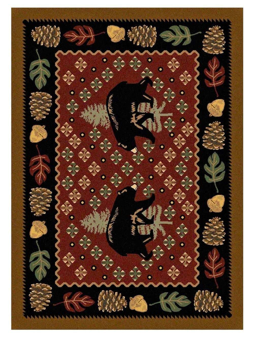 Patchwork Bear Rugs - 3 Colors - Your Western Decor, LLC