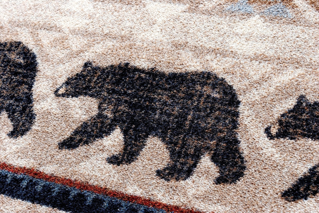Bear Trails Forest Area Rug print detail - American made floor coverings - Your Western Decor