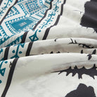 Blue grey and white Bear Valley Southwestern Lodge Comforter Set made in the USA - Your Western Decor