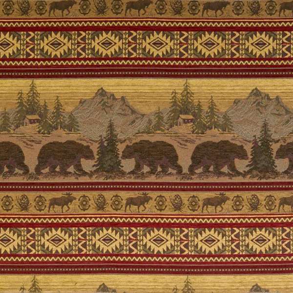 Bear Vally Lodge Themed Upholstery Fabric - Your Western Decor