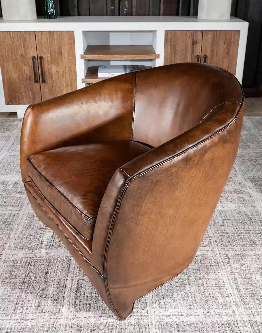 American made Benton Leather Accent Chair - Your Western Decor