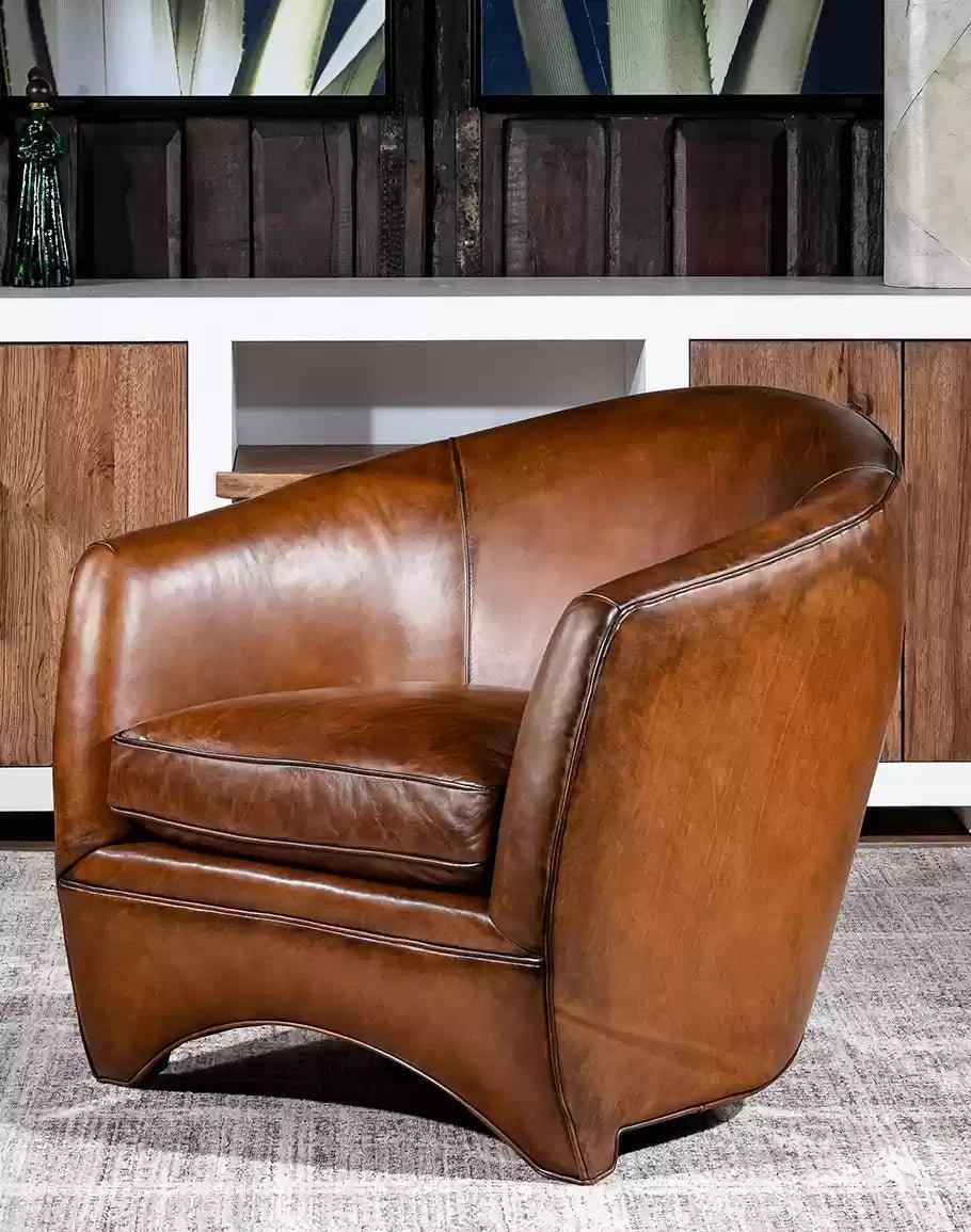 American made Benton Leather Accent Chair - Your Western Decor