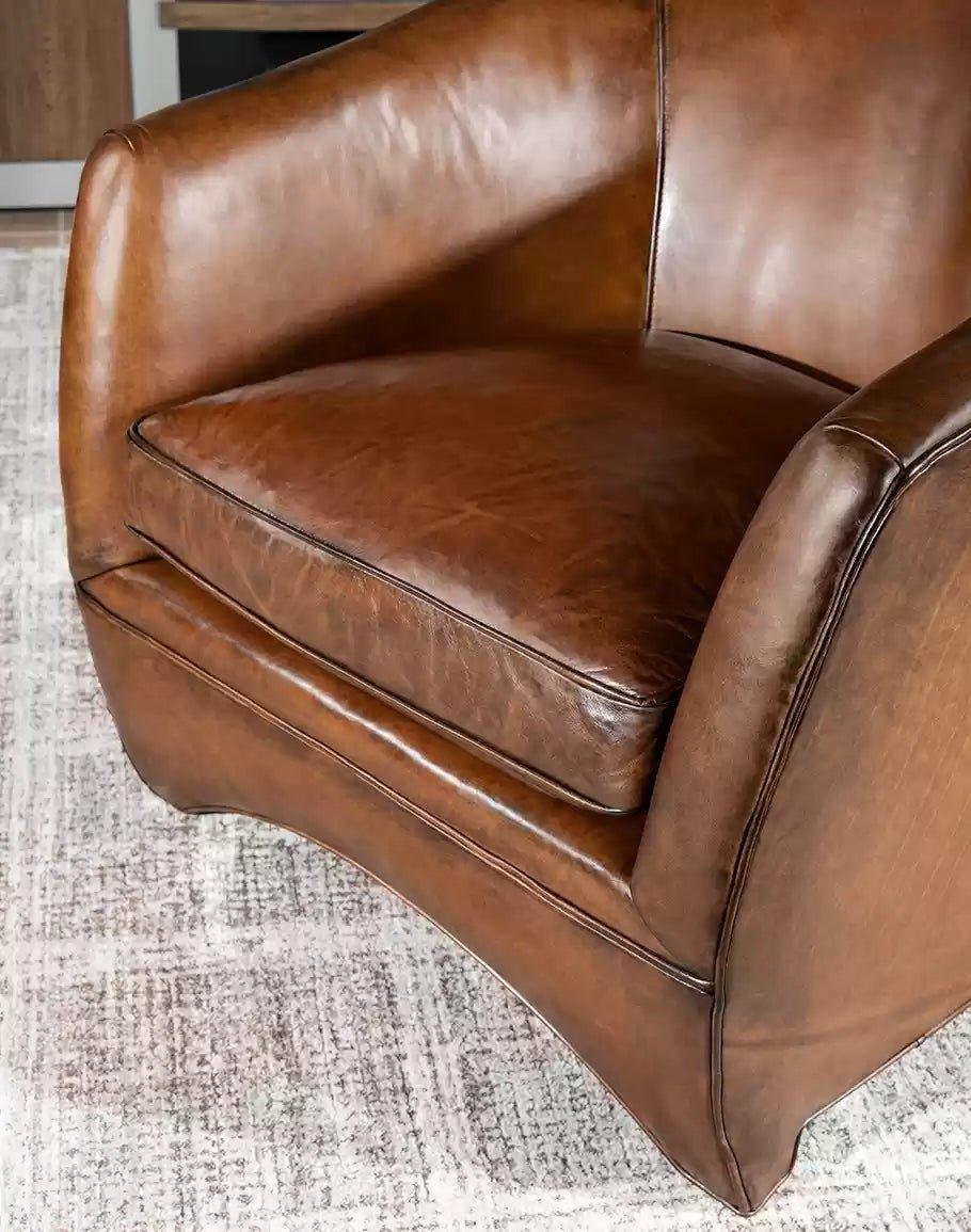 American made Benton Leather Accent Chair - Your Western Decor