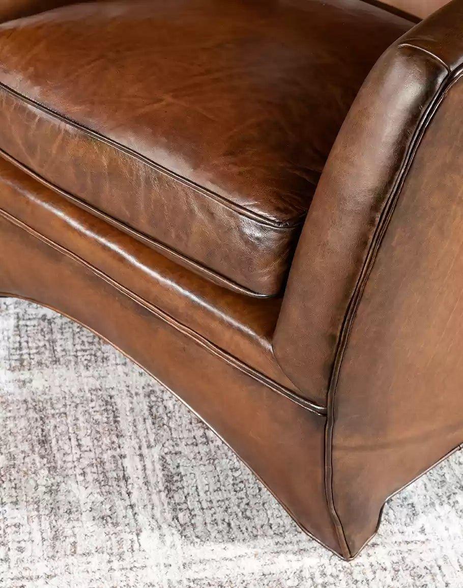 American made Benton Leather Accent Chair - Your Western Decor