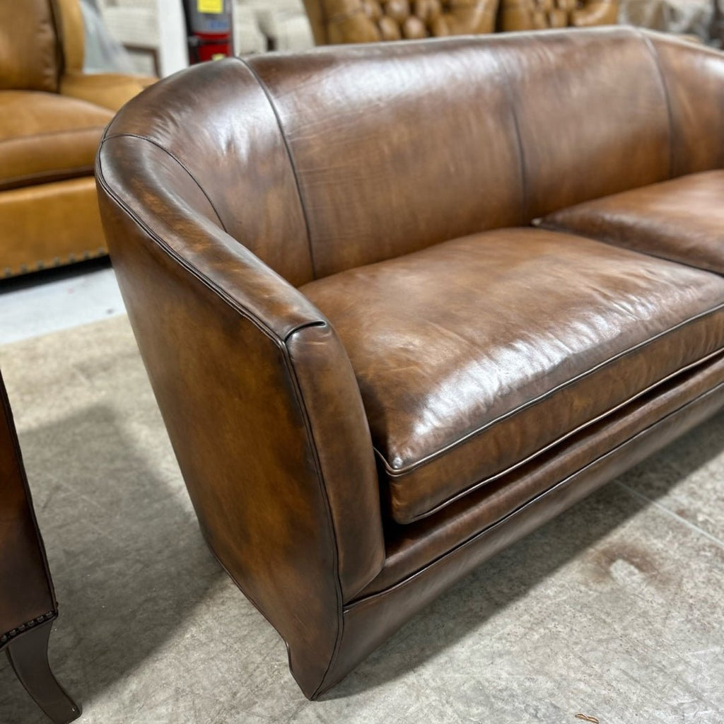 Benton leather couch in warehouse - Your Western Decor