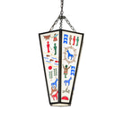 Luxury western chandelier pendant with Native art design ideal for high ceiling great room or lodge entry lighting