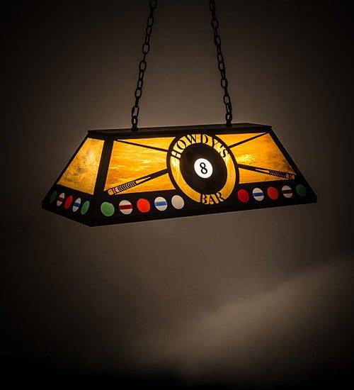 Customizable Oblong Pool Table Pendant Light made in the USA -  Your Western Decor