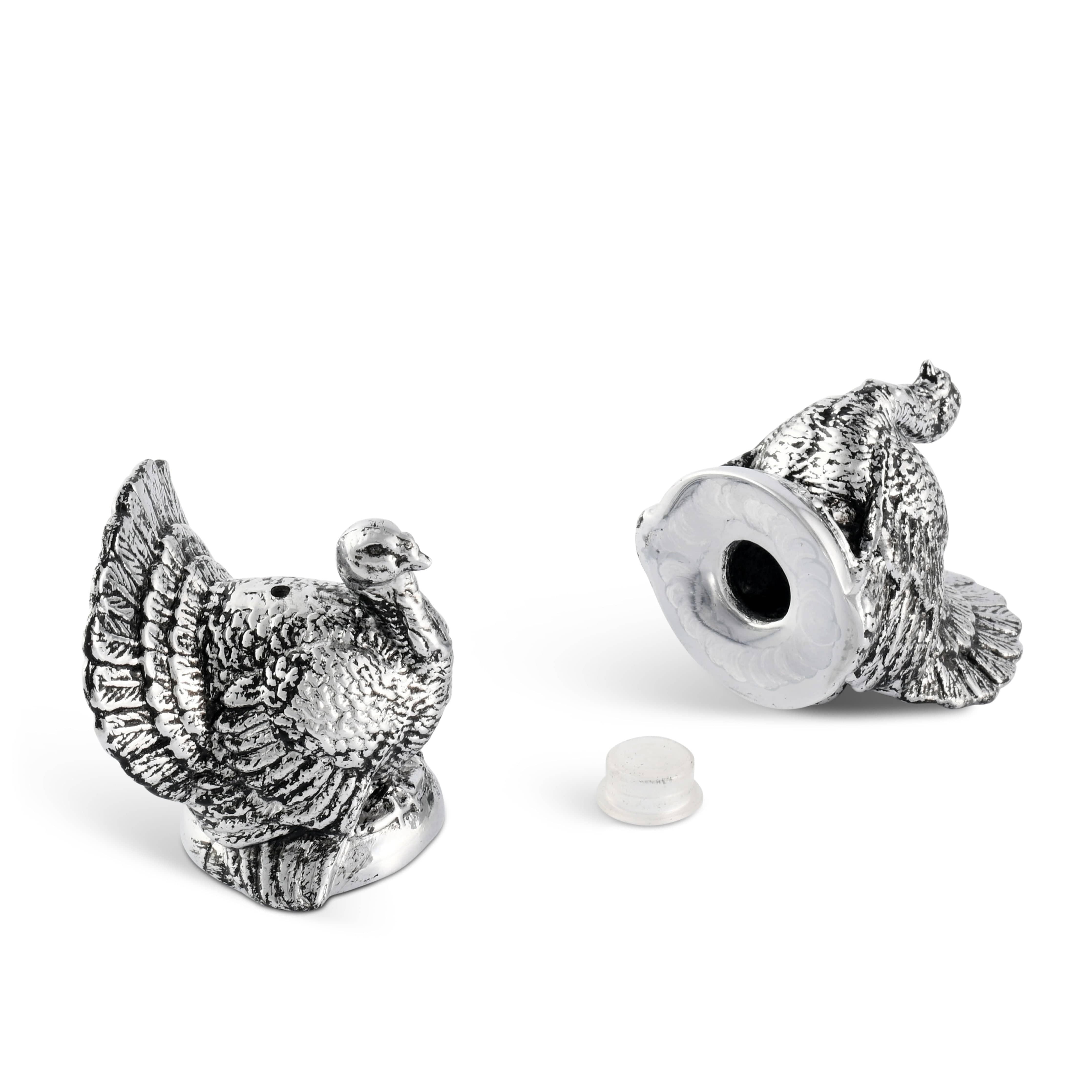 Aluminum turkey shaped salt pepper shakers - Your Western Decor