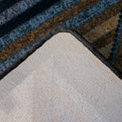 Bison Black Russet Area Rug reverse in blue, black, tans, and cream. Made in the USA - Your Western Decor