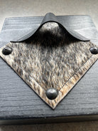 Custom made Cowhide & Leather Desktop Air Plant Plaque - Handmade in Oregon from Your Western Decor