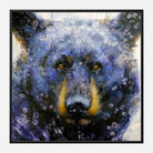 Black Bear Blue Black Framed Canvas Art by David Frederick Riley at Your Western Decor