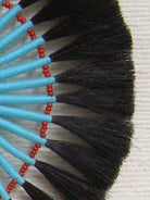 Native Black Beaded Horsehair Bustle handmade by tribal members - Your Western Decor