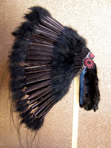 Black Legend Warbonnet handmade by Native American Artisans - Your Western Decor