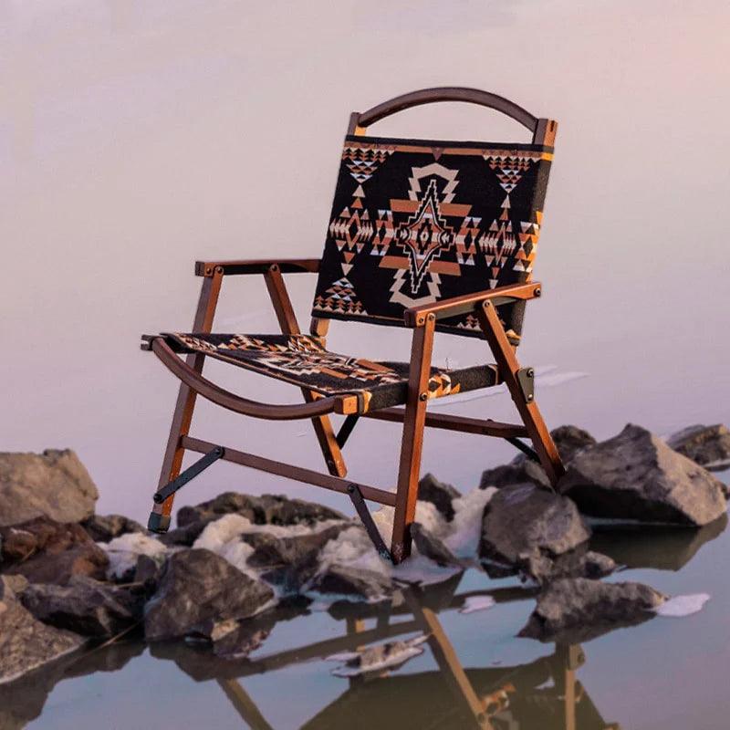 Black Rock Southwestern Folding Outdoor Chair - Your Western Decor