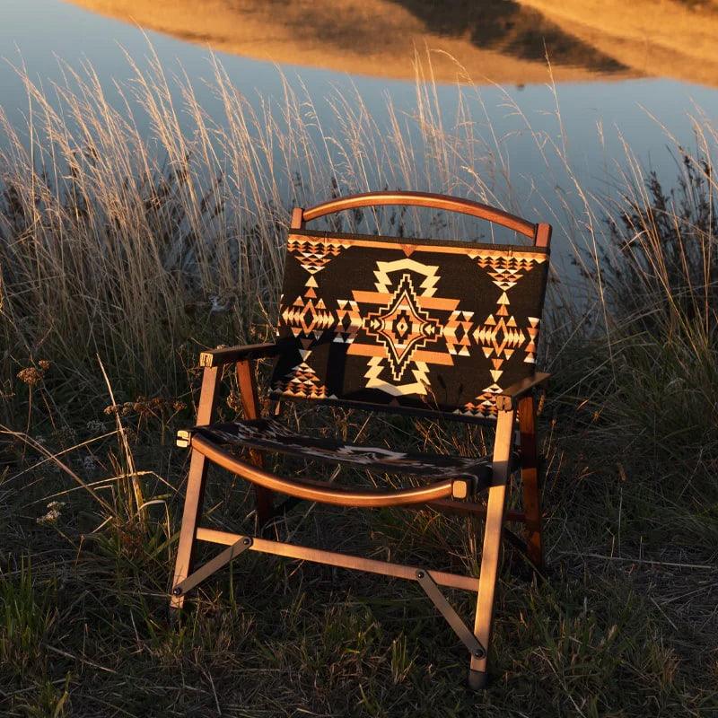 Black Rock Southwestern Folding Outdoor Chair - Your Western Decor