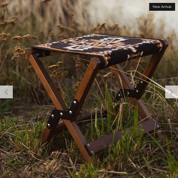 Black Rock Southwestern Folding Outdoor Stool - Your Western Decor