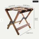 Black Rock Southwestern Folding Outdoor Stool measurement - Your Western Decor