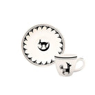 Mimbreno espresso cup and saucer set in black and white - Your Western Decor