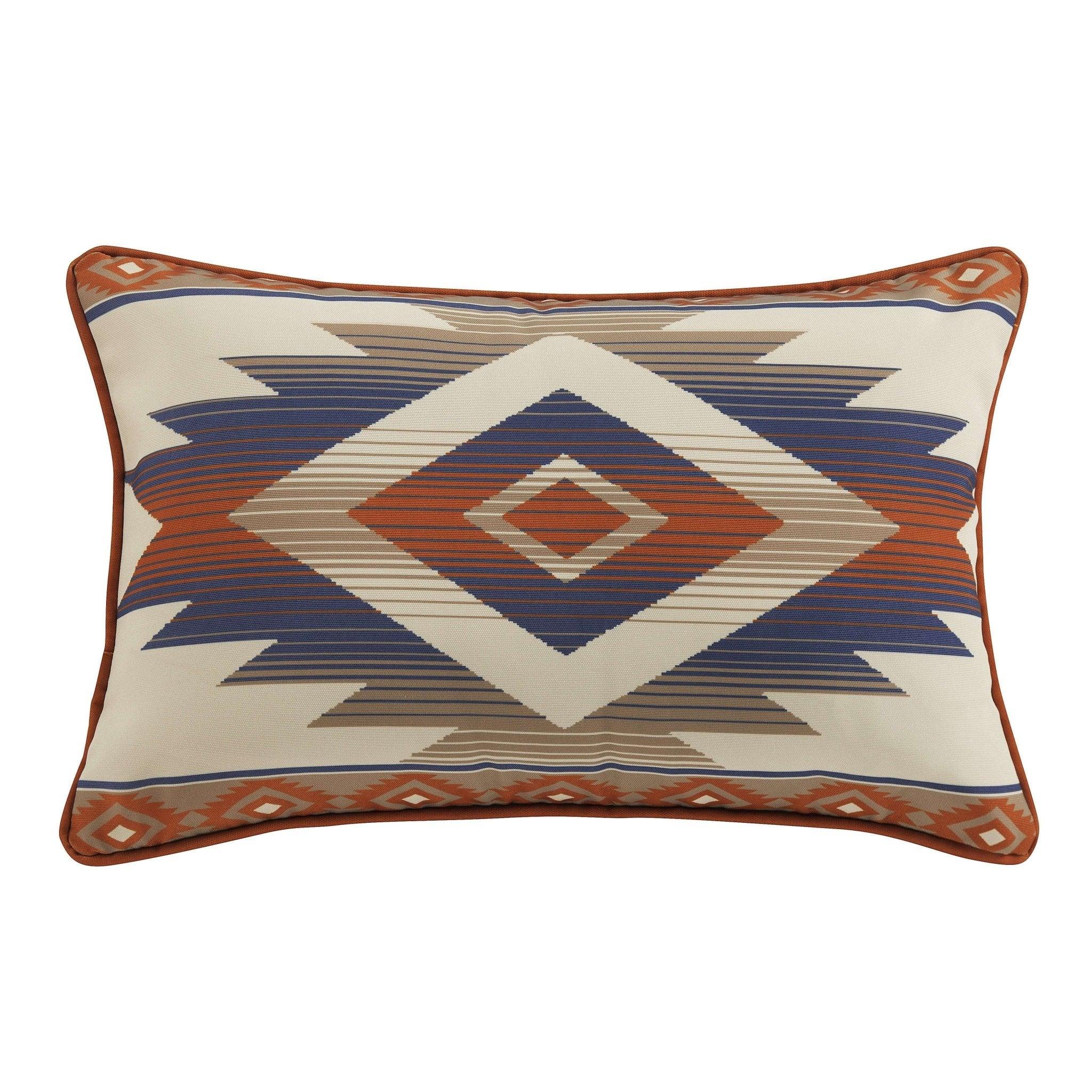 Blue Aztec Indoor/Outdoor Pillow, 16x24 Outdoor Pillow Your Western Decor, LLC