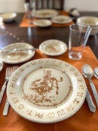 Western dinnerware, flatware, and glassware with ranch brands