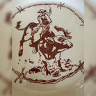 Blue Mountain Brands rodeo bull rider dinner plate detail 