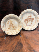 Shooters Saucer and Let 'er Buck Bread Plates made in the USA - Your Western Decor