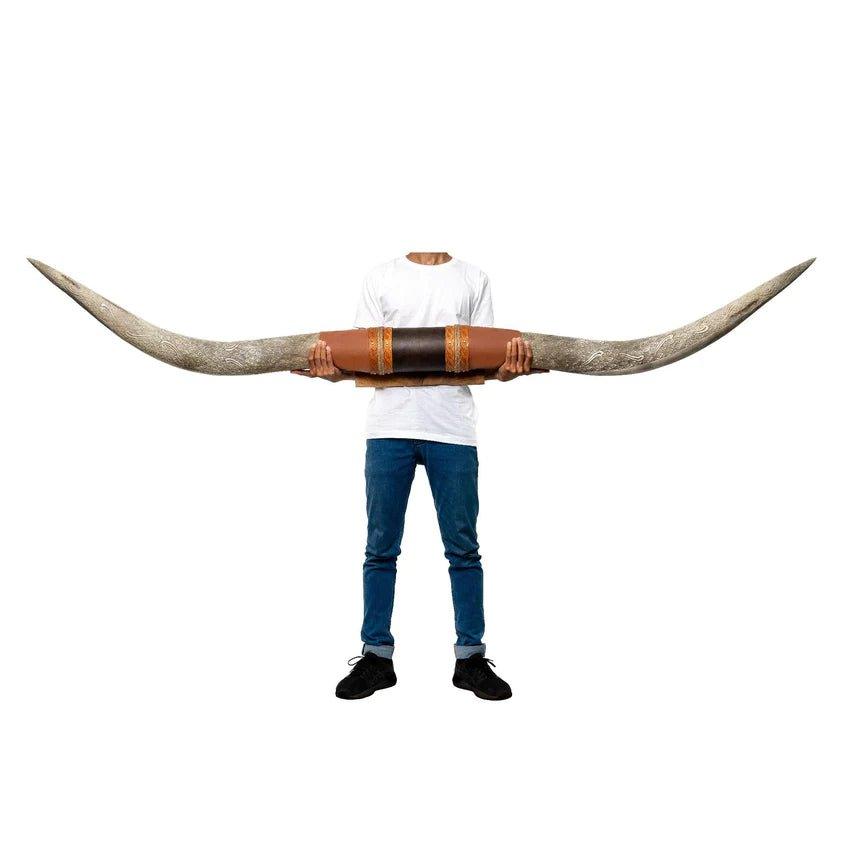 Bold Ruler Carved Longhorns Mount XL - Your Western Decor