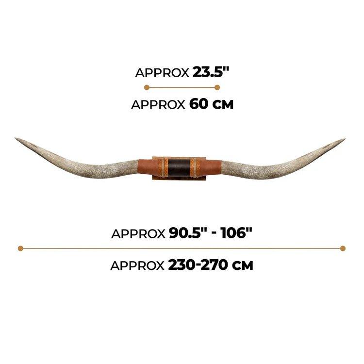 Bold Ruler Carved Longhorns Mount XL Measurements - Your Western Decor