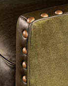 Olive Boot Stitch Western Accent Chair - American made home furnishings - Your Western Decor