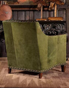 Olive Boot Stitch Western Accent Chair - American made home furnishings - Your Western Decor