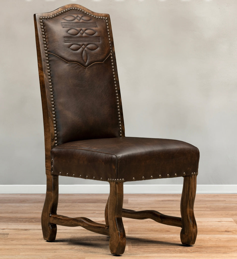 American made Boot Stitch Western Side Chair - Your Western Decor