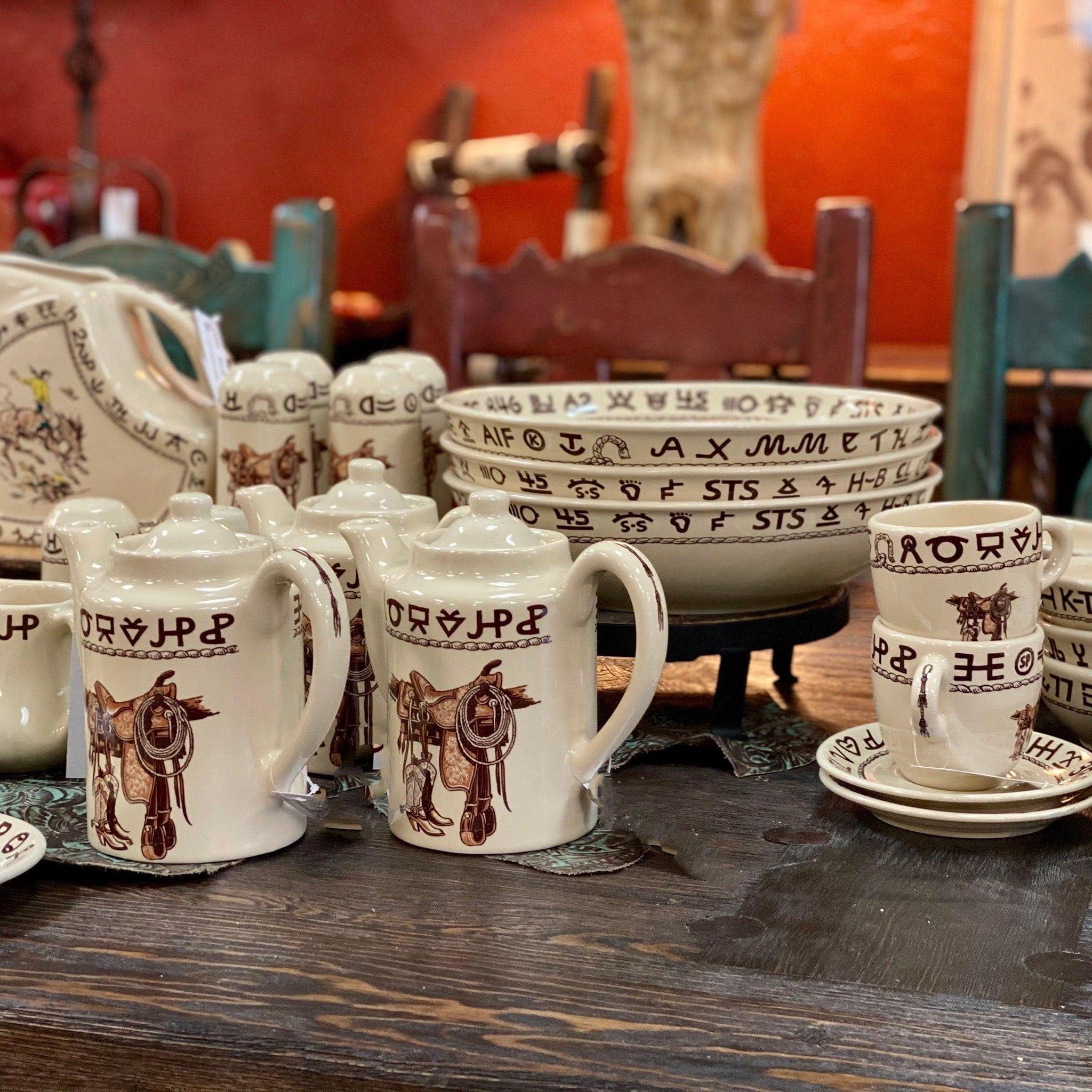 カウボーイ　コーヒーカップ＆ソーサー　TEPCO US ウェスタン　アンティーク Boots & Brands Western China Dinnerware | Your Western Decor
