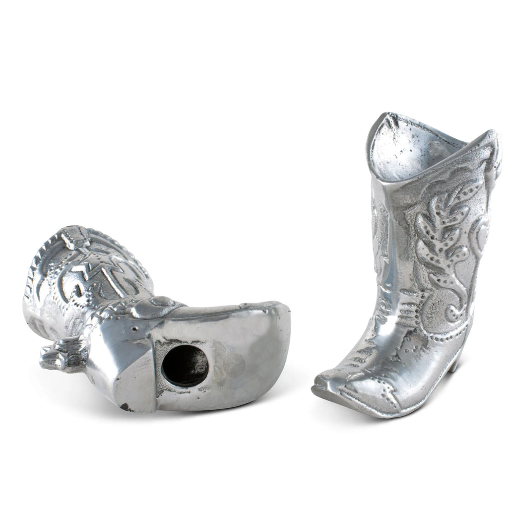 Cowboy boots and spurs western salt and pepper shakers set - Your Western Decor