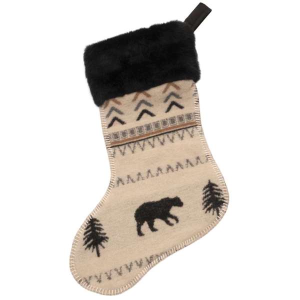Boulder bear cabin inspired stocking - Your Western Decor