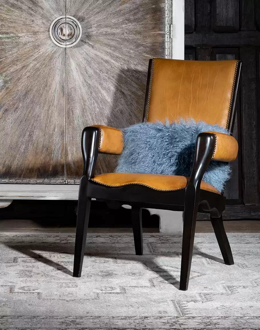 Luxury American Made Bowen Leather Accent Chair - Your Western Decor