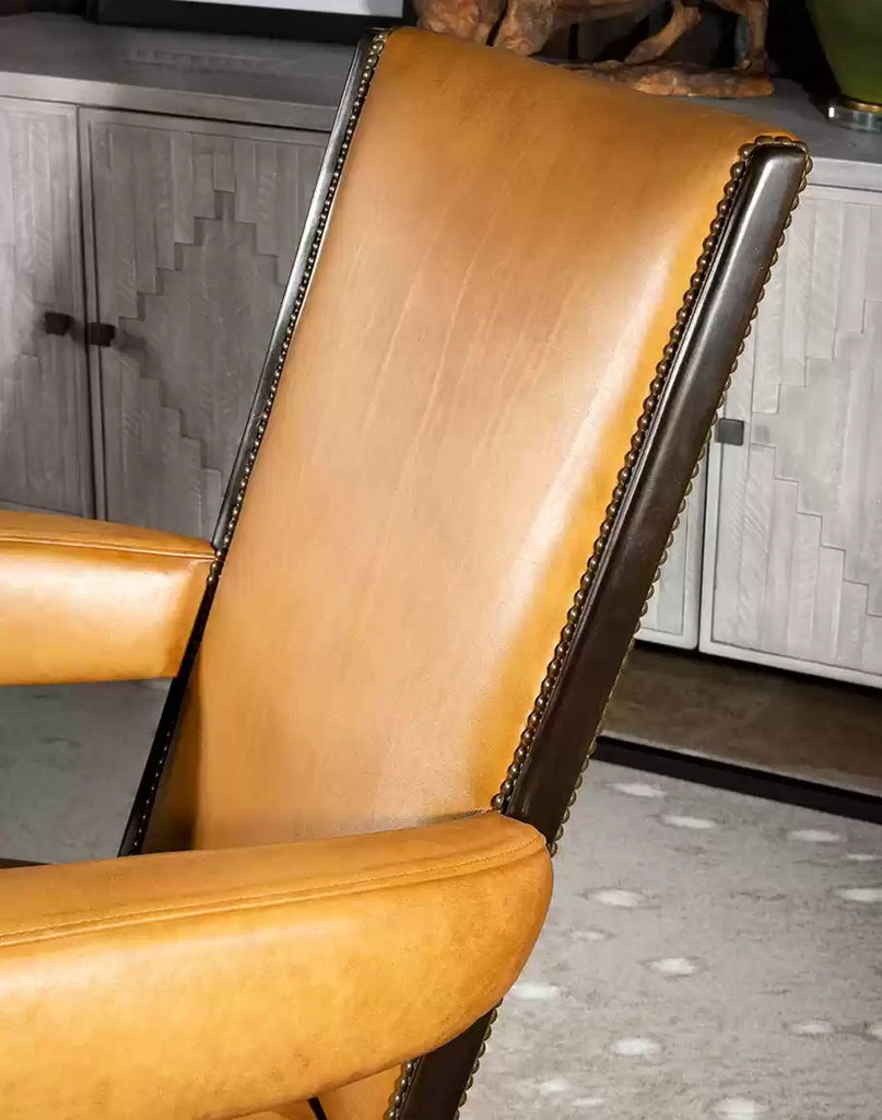 Luxury American Made Bowen Leather Accent Chair - Your Western Decor