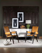 Luxury American Made Bowen Leather Accent Chairs - Your Western Decor