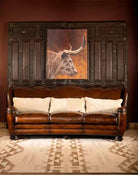 Bozeman Luxury Leather Sofa made in the USA - Your Western Decor