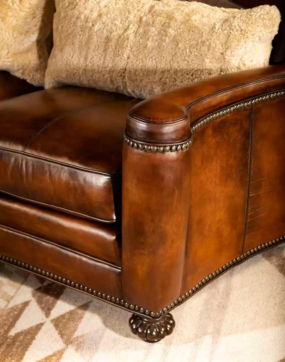 Bozeman Luxury Leather Sofa made in the USA - Your Western Decor