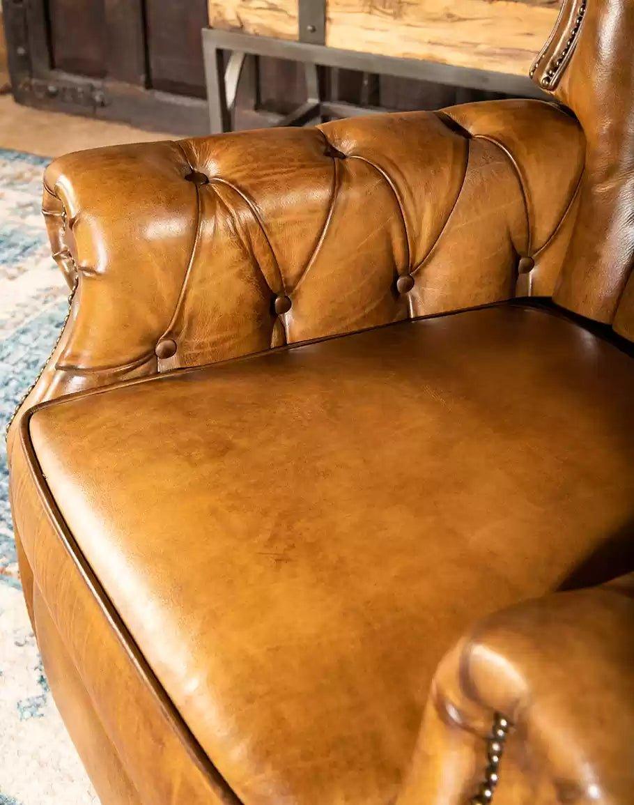 American made Brambleton Saddle Leather Recliner - Your Western Decor