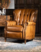 American made Brambleton Saddle Leather Recliner - Your Western Decor