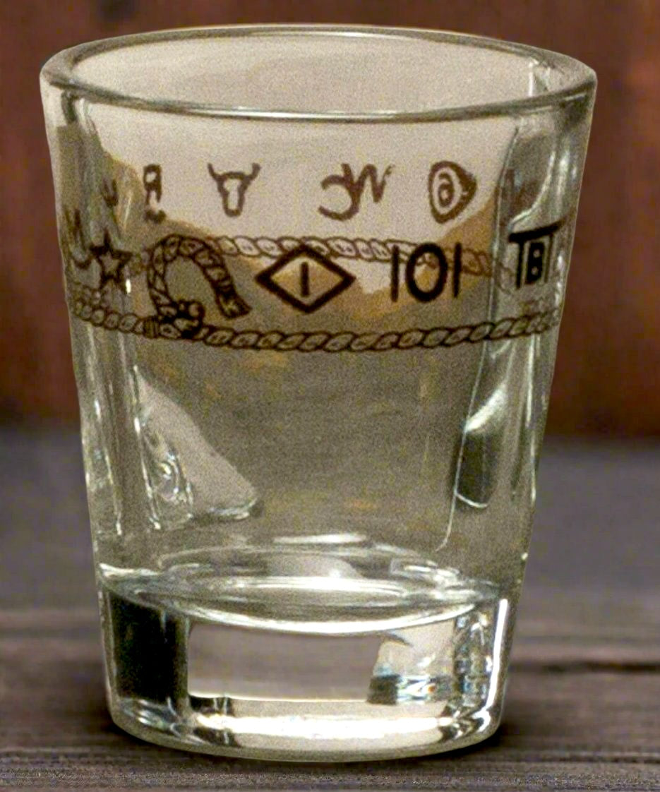 branded western jigger or shot glass - Your Western Decor