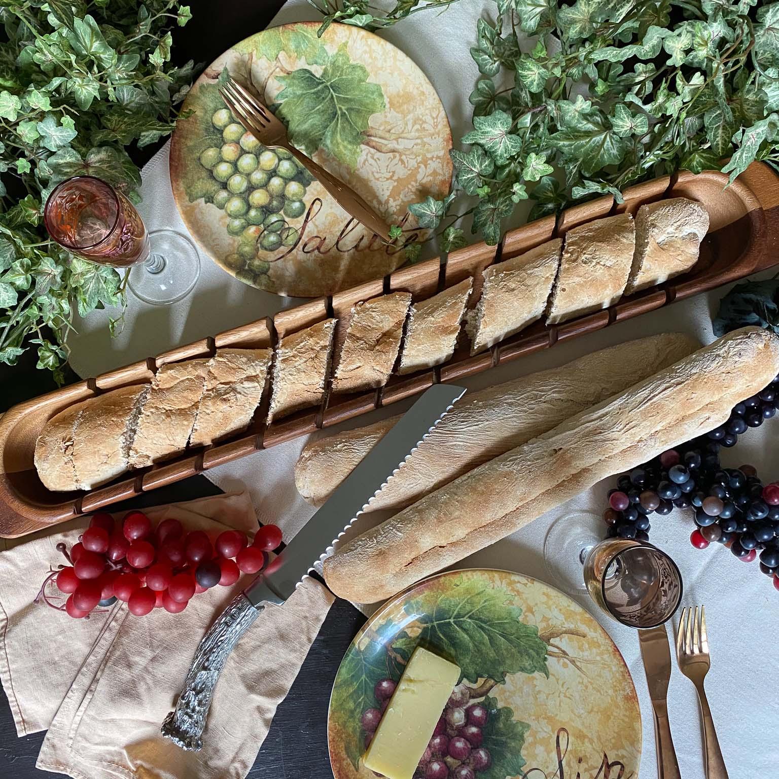 Bread cutting board with elk antler bread knife - Your Western Decor