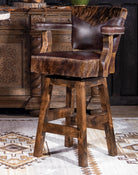 Brindle Cowhide & Leather Counter or Bar Chairs - Your Western Decor