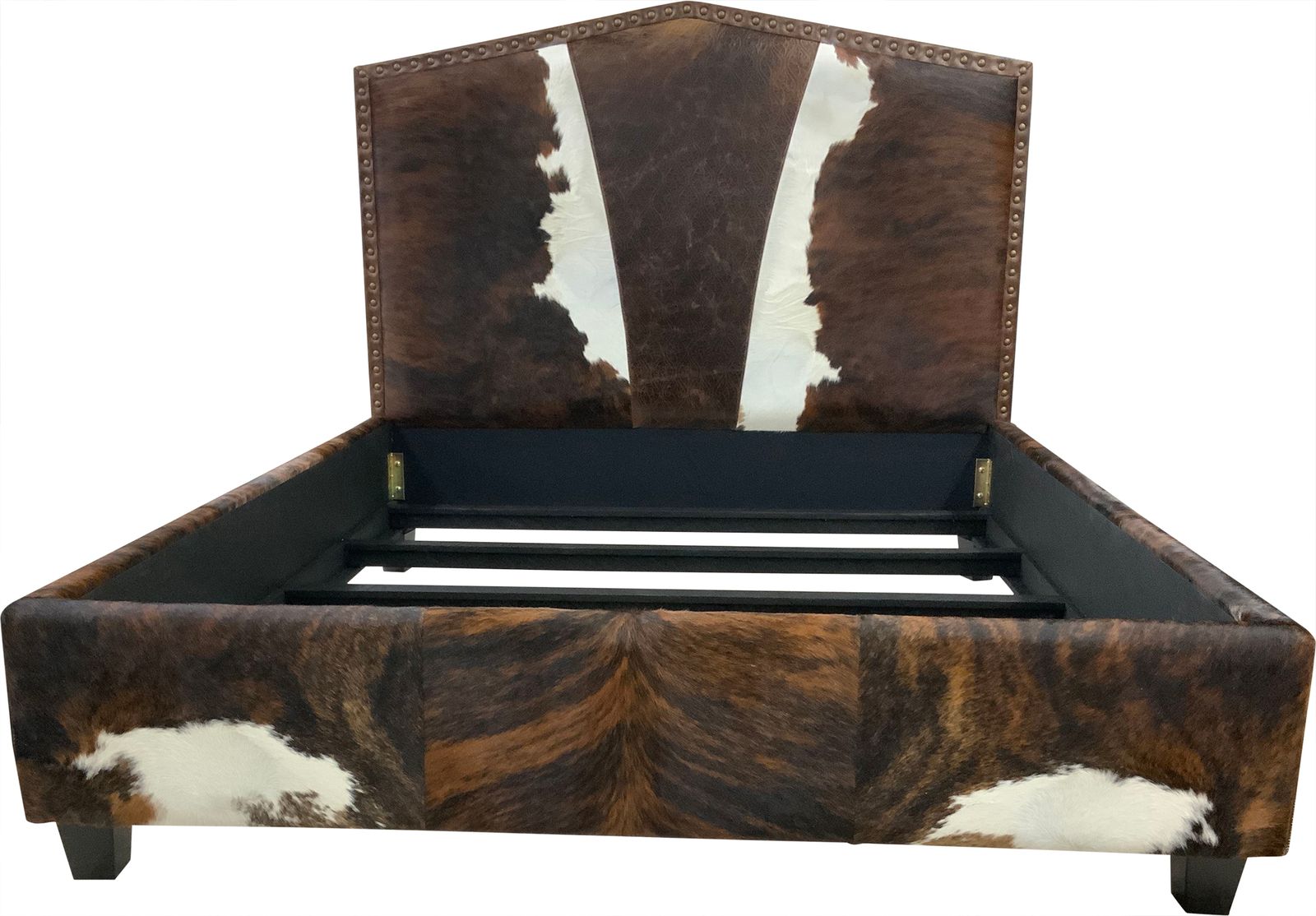 cowhide bed frame king size western luxury bedroom